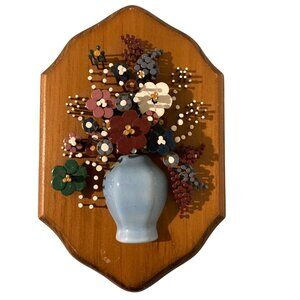 Nails in Bloom Vintage 1975 Pol-O-Craft Nail Art Wall Plaque